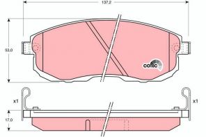 TRW GDB1003 - Brzdové platničky -