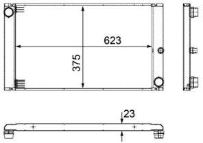 Mahle CR 1093 000P - Chladič vody -