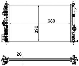 Mahle CR 1103 000P - Chladič vody -