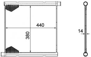 Mahle CR 1124 000P - Chladič vody -