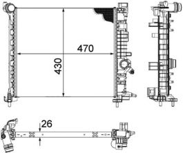 Mahle CR 1188 000P - Chladič vody -