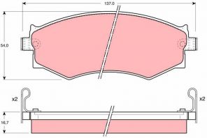 TRW GDB1008 - Brzdové platničky -
