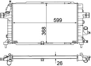 Mahle CR 1687 000S - Chladič vody -