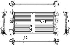 Mahle CR 1727 000P - Chladič vody -