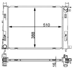 Mahle CR 2166 000S - Chladič vody -