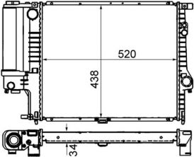 Mahle CR 244 001S - Chladič vody -