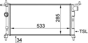 Mahle CR 268 000S - Chladič vody -