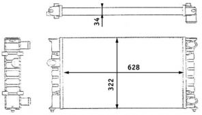 Mahle CR 348 000S - Chladič vody -