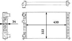 Mahle CR 364 000S - Chladič vody -