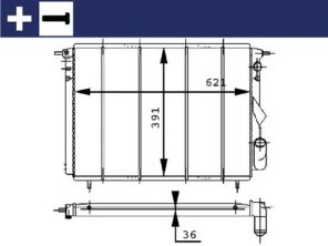 Mahle CR 452 000S - Chladič vody -