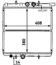 Mahle CR 527 000S - Chladič vody -