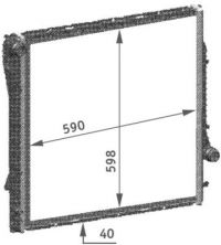 Mahle CR 565 000S - Chladič vody -