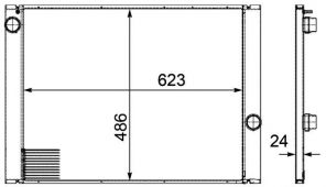 Mahle CR 581 000P - Chladič vody -