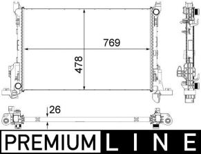 Mahle CR 84 000P - Chladič vody -