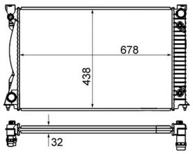 Mahle CR 842 000S - Chladič vody -
