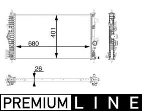 Mahle CR 927 000P - Chladič vody -