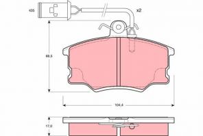TRW GDB1054 - Brzdové platničky -