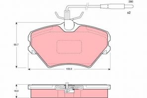 TRW GDB1087 - Brzdové platničky -