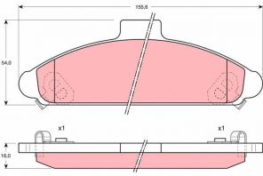 TRW GDB1136 - Brzdové platničky -