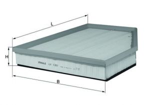 Knecht LX 1261 - Vzduchový filter