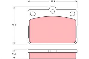 TRW GDB295 - Brzdové platničky -