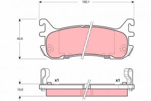 TRW GDB3129 - Brzdové platničky -