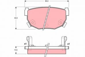 TRW GDB3143 - Brzdové platničky -