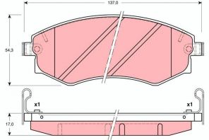 TRW GDB3169 - Brzdové platničky -