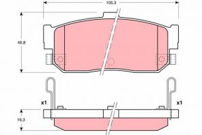 TRW GDB3181 - Brzdové platničky -