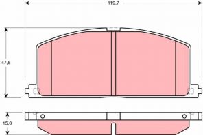 TRW GDB3184 - Brzdové platničky -