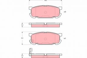 TRW GDB3303 - Brzdové platničky -