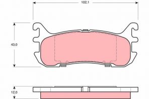 TRW GDB3319 - Brzdové platničky -