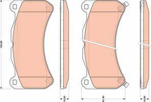 TRW GDB3489 - Brzdové platničky -