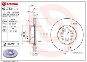 Brembo 09.7131.11 - Brzdový kotúč -