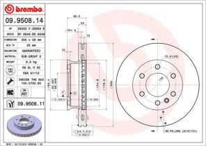 Brembo 09.9508.11 - Brzdový kotúč -