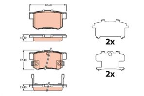 TRW GDB3516 - Brzdové platničky -