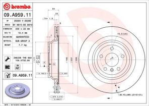 Brembo 09.A959.11 - Brzdový kotúč