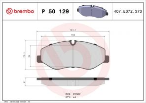 Brembo P 50 129 - Brzdové platničky -