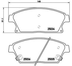 Brembo P 59 077 - Brzdové platničky -