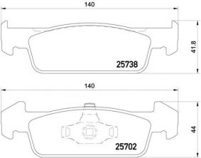 Brembo P 68 060 - Brzdové platničky -