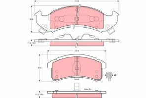 TRW GDB4054 - Brzdové platničky -