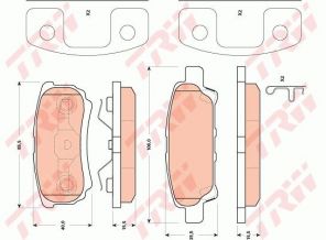 TRW GDB4143 - Brzdové platničky -