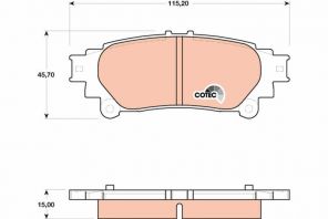 TRW GDB4174 - Brzdové platničky -