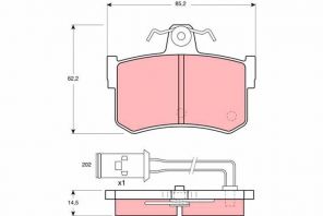 TRW GDB486 - Brzdové platničky -