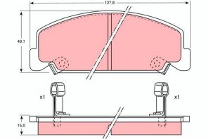 TRW GDB764 - Brzdové platničky -