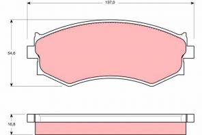 TRW GDB765 - Brzdové platničky -