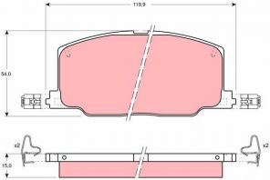 TRW GDB798 - Brzdové platničky -