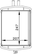 Mahle AH 152 000S - Výmenník tepla vnútorného kúrenia
