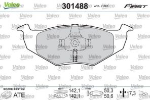 Valeo 301488 - Brzdové platničky -