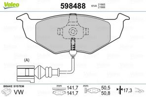 Valeo 598488 - Brzdové platničky -